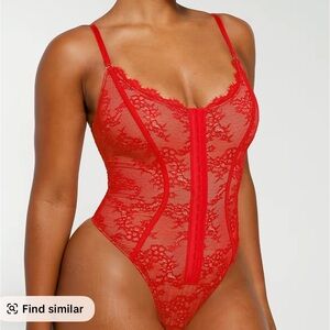 Red Lace Bodysuit